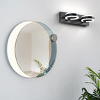 LED Bathroom Light Fixtures,15inch Black Vanity Lights, Modern 2 Light Acrylic Wall Sconces, 350° Rotatable Wall Lighting Fixture Over Mirror