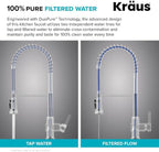 KRAUS Britt 2-in-1 Commercial Style Pull-Down Single Handle Water Filter Kitchen Faucet for Reverse Osmosis or Water Filtration System in Spot Free Stainless Steel, KFF-1691SFS