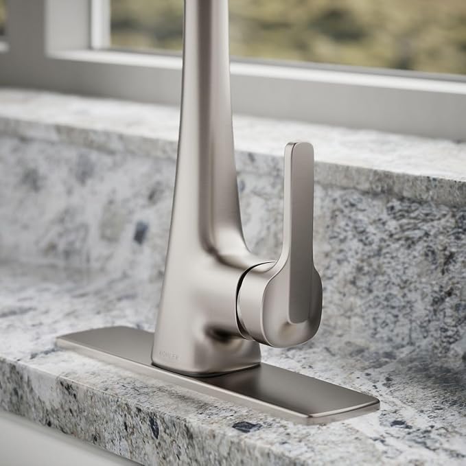 KOHLER R22867-SD-VS Maxton Pull-Down Kitchen Faucet with Soap Dispenser/Lotion Dispenser, Kitchen Sink Faucet with Pull Down Sprayer, Vibrant Stainless
