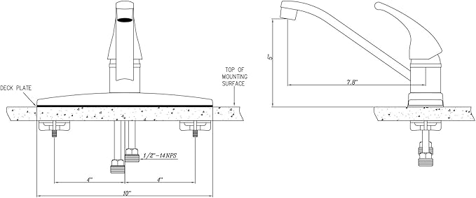 Dura Faucet DF-NMK600-WT RV Swivel Kitchen Sink Faucet (White)