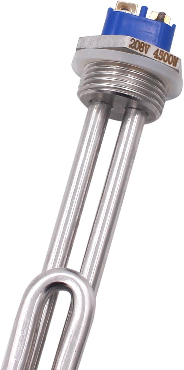 DERNORD 4500W 208V Screw-In Foldback Water Heater Element - Low Watt Density