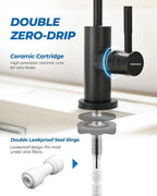 WEWE Drinking Water Faucet, Lead-Free Kitchen Water Filter Faucet for Reverse Osmosis or Water Filtration System, RO Faucet, Matte Black