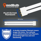 GoodBulb PLL40/850 40W 22.5" Twin Tube Compact Fluorescent Light Bulb 4-pin 2G11 Base 5000K Daylight 2800 Lumen 36000 Hour Long Life Biax Pack of 10
