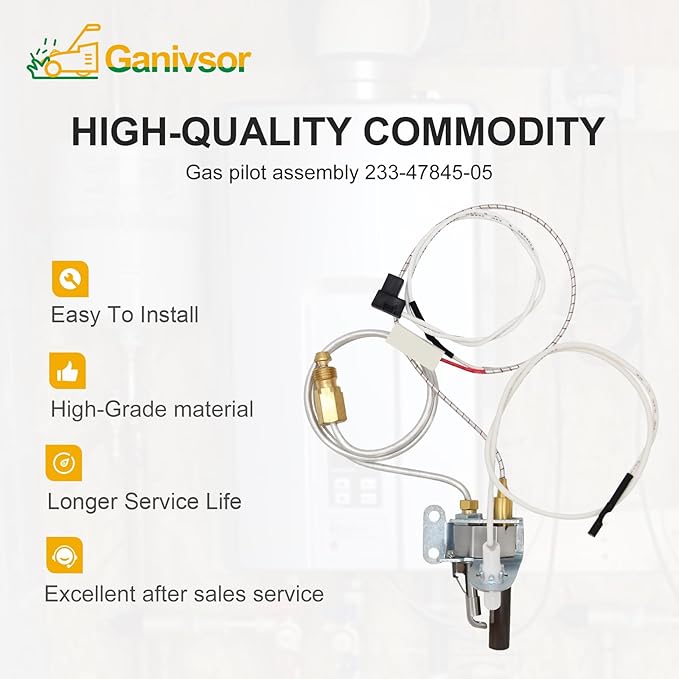 Ganivsor 233-47845-05 Water Heater Pilot Assembly for Bradford White Water Heater, Replace for 415-47845-05, 233-47845-04, 233-47845-03, 233-47845-02A