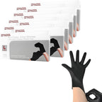 Disposable Gloves Large, Nitrile and Vinyl Blend Latex Free Gloves, 4 Mil,1000 Pc. Food Grade Glove for Cleaning, Food Prep, Hair Dye, Tattoo, Black