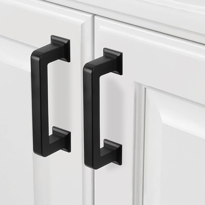 COTYKILEY 10 Pack 3 Inch(76mm) Matte Black Kitchen Cabinet Handles Cabinet Pulls Cabinet Door Handles Kitchen Cabinet Hardware Cupboard Drawer Pulls Dresser Handles