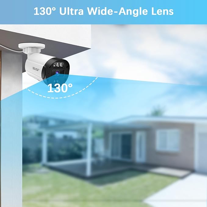 【All-in-One Security System】 4K 2160P Outdoor Wired Security Camera System, Home Video Surveillance & Security Cameras Systems