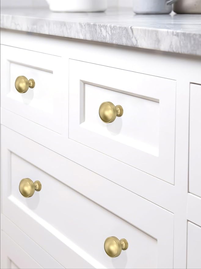 10 Pack Brushed Gold Kitchen Cabinet Knobs Cabinet Pulls Drawer Hardware