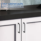 JOY DECOR Cabinet Pulls – 5 Inch Hole Center, Matte Black, 2 Pack, Zinc Alloy Cabinet Handles for Drawers & Cupboard – Vintage Style Hardware for Kitchen, Bathroom, Dresser, Furniture Makeover