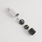 BRIGHTTIA E26 Light Bulb Socket with Cover & Cord Grip - Standard Screw-in Lamp Holder Socket Replacement for DIY Decorative Vintage Retro Industrial Edison Pendant Lighting - 2 Pack (Matte White)