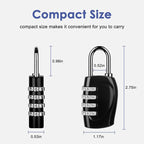 4 Digit Combination Lock Outdoor Padlock for School Gym Locker Outdoor Waterproof Padlock for School Gym Locker, Storage Unit,Garages, Sports Locker, Toolbox, Hasp Storage (2 Pack Black)