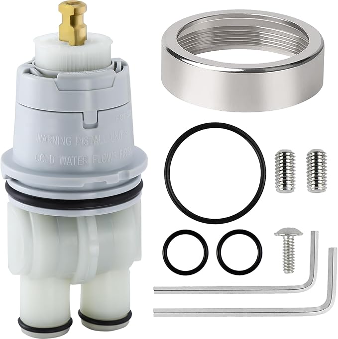 RP19804 RP46074 Shower Cartridge Replacement for Delta 1300/1400 Series 13/14 Series, Compatible with Delta Monitor MultiChoice Rough-in Valve, Include RP22734 (RP46074+Bonnet Nut)