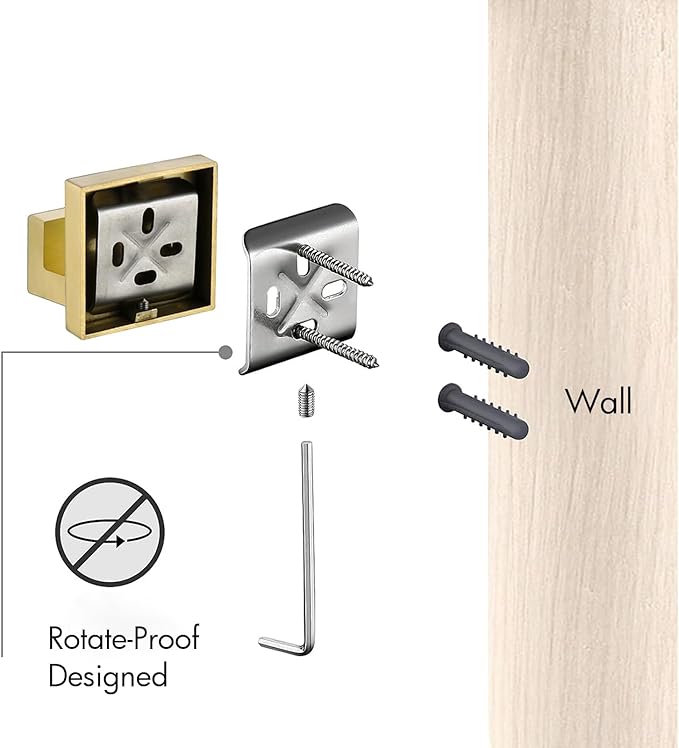 BAGNOLUX Bathroom Hardware Set 4 Pieces, Bath Towel Holder Set SUS304 Stainless Steel, Towel Bar Rack Set for Wall Mounted, Gold Bathroom Accessories Set Heavy Duty, Brushed Light Yellow Gold