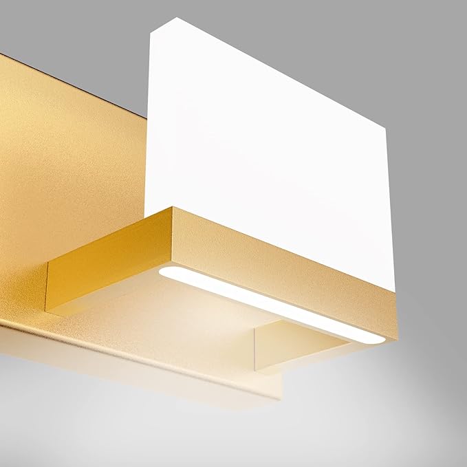 Tipace Gold Vanity Lights for Bathroom Modern LED 6 Lights Bathroom Vanity Lights Up and Down Wall Light Fixtures 6000K