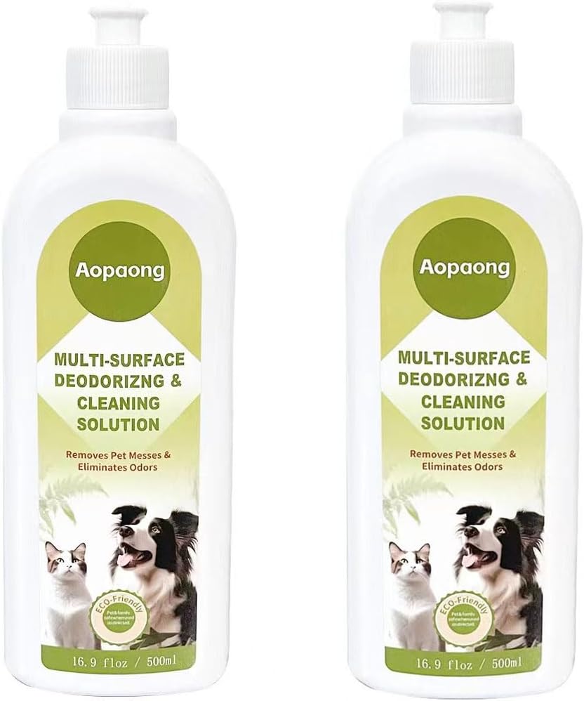 Multi-Surface Floor Cleaning Solution Household Floor Cleaner Care for All Robot Vacuums with Mopping and Cordless Wet/Dry Vacuums (16.9Fl Oz/500ML) 2 bottles