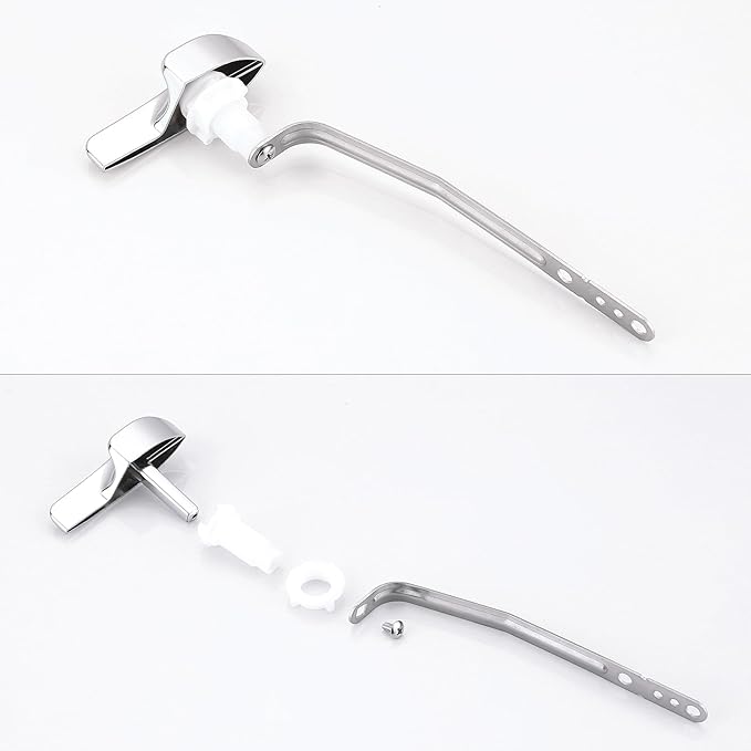 Toilet Handle for Kohler 87115-CP Left Trip Lever Service Kit, Toilet Handle Replacement Kit Side Mount, Toilet Tank Lever, 1-Pack Polished Chrome