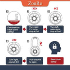 ZonRo Locks Combination Padlock, Fixed Dial Combination Padlock 12 Pack,3 Digit Code Standard Dial Combination, 2 in Wide. 3 in Height, Black Turntable, Lock for Gym & Locker, School, Toolbox