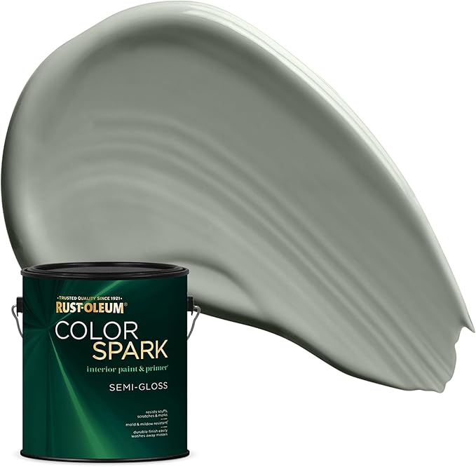 Rust-Oleum Color Spark Interior Paint and Primer in One, Semi-Gloss, Thyme Flies, 1 Gallon