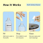 Multi-Purpose Cleaner Starter Kit-Lavender and Lemon Scent all purpose cleaner concentrate,cleaning tablets (6 Refill tablets) with Reusable Spray Bottle Multi-Surface Cleaner, 6x17fl oz