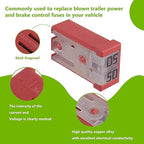 50A 32V Mini Slotted Automotive MCASE Shaped Cartridge Fuse Kit(Pack of 6pcs,50A)