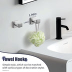 Bathroom Accessories Towel Bar Set: 15 Pieces Brushed Nickel Square Bathroom Hardware SUS304 Stainless Steel - Wall Mounted Towel Rack&Toilet Paper Holder&Towel Ring and Towel Hook