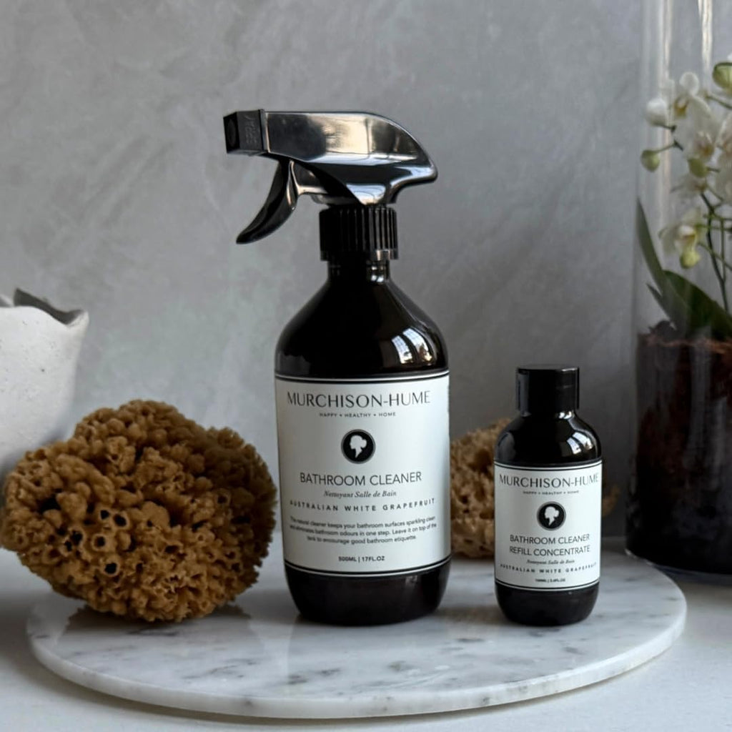 Murchison-Hume Plant-Based, Multi-Surface, Tub and Tile Bathroom Cleaner, Travel-Friendly, Eliminate Odor, Reduce Plastic Waste, Australian White Grapefruit, 3.4oz Refill Concentrate