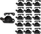 QCAA Steel Window Sash Lock, CTC 2", Matte Black, 16 Pack, Made in Taiwan