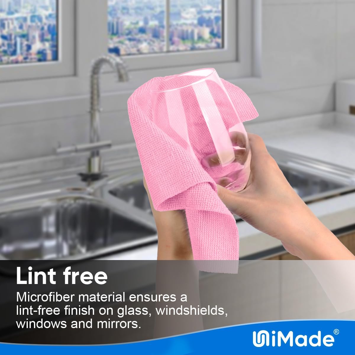 Shop Towel Rags, 10 Pack Reusable Shop Rags Bulk Microfiber Cleaning Cloth Lint Free Cleaning Towels for Car Kitchen Automotive Bar Mechanic Restaurant Garage, 11.5"x 11.5", Pink