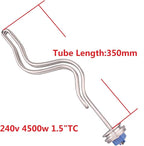 DERNORD 1.5" Inch (OD50.5mm) Tri-clamp Ripple Heating Element Electric Immersion Water Heater 240V 4500W