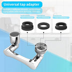 1080° Swivel Faucet Extender, Heavy Duty Rotating Sink Extension, Universal Swivel Multifunctional Robotic Arm, Rotating Splash Filter Extension Faucet Aerator for Kitchen Bathroom-4 Pcs