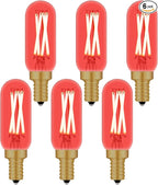 Red LED Candelabra Bulb E12 Colored Light Bulbs, 4W 40 Watt Equivalent Dimmable E12 LED Bulb Red Candelabra Light Bulbs, 6 Pack