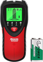 Mecurate 5-in-1 Stud Finder with LCD Display, Wall Scanner for Studs, Metal, AC Wires Detection, Lightweight & Durable, Perfect for Homeowners & DIY Projects(Red)