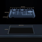 Empava Gas Cooktop 30 Inch, 5 SABAF Sealed Burners Made in Italy, Stove Top Bulit-in Ion Flame Ignition, NG/LPG Convertible CSA Approved, Stainless Steel, Ideal for Kitchens,Apartments