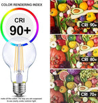 Energetic Dimmable LED Filament Light Bulbs Clear, 8W, 60 Watt Equivalent, Warm White 3000K, Classic Clear Glass, A19 LED Edison Bulb, 12 Pack