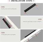 homdiy 10 Pack Adjustable Black Cabinet Pulls 2" to 8.8" (51-224mm) Adjustable Hole Distance Drawer Pulls