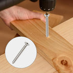 Black Oxide 50 PCS #10X2-1/2(2.5 inch) Stainless Steel Phillips Flat Head Wood Screws,Stainless Steel 18-8 A2(304) Screw,Home Screw Kit by QISHENG