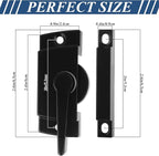 10 Pack Window Sash Locks, Cam Action Window Locks for Double Hung Window Latches Replacement, Black Sliding Window Parts and Hardware Latch Lock for Vertical and Horizontal Sliding Windows