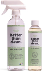 All Purpose Cleaner Starter Pack – Plant-Based, Fragrance Free, Empty Refillable, Cleaning Kit with 8oz Concentrate & 16oz Spray Bottle