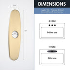 Faucet Cover Plate, Stainless Steel Deck Plate for Kitchen Sink Faucet Single Hole or Bathroom Faucet 1-3 Hole Faucet Hole Cover Round 10 Inch (Brushed Gold)