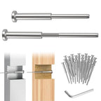 CKE 30 Pack 4"x4" Invisible Cable Railing Kits, T316 Stainless Steel 1/8" Invisible Receiver and Swage Stud End for Deck Cable Railing Hardware Threaded End Fitting for 2x2, 4x4 Wood/Metal Posts, CR31