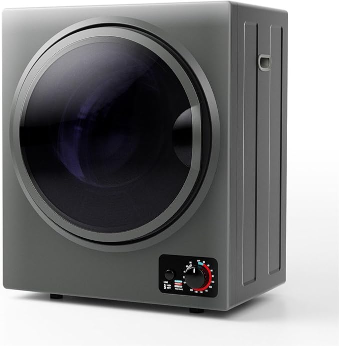 ARLIME Compact Laundry Dryer, Portable Clothes Dryers W/4 Automatic Drying Mode, Small Electric Laundry Dryer W/Stainless Steel Drum & Control Panel For Apartments, Dorm 110V 900W, Grey