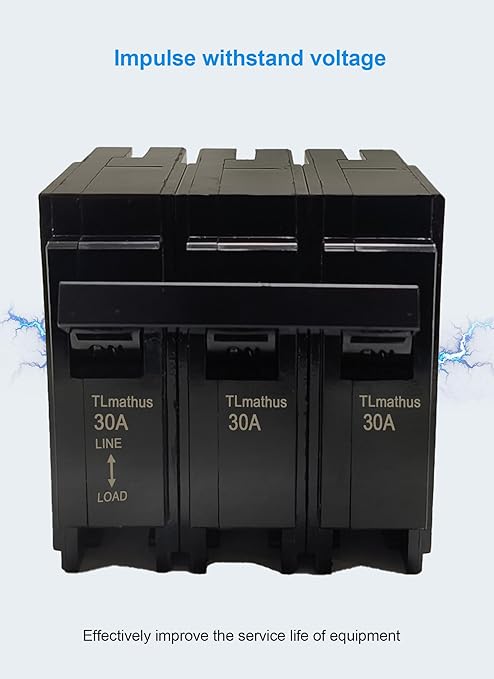 Q330 30-Amp Three Pole Type QP Circuit Breaker Plug-in Mount Standard MCB Thermal Magnetic Protection, 10KA 120/240V, Compatible with Siemens PL and ES Series Load Centers(3P 30A)