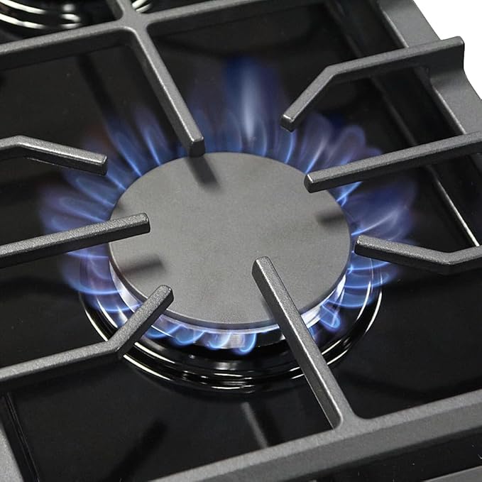 48 Inch Pro-Style Propane Gas Range with 6 Burners & 1 Griddle Cooktop, Double 4.6 cu. ft. and 2.2 cu. ft. Oven, in Stainless Steel - KOS-48RG03MLP (Black)