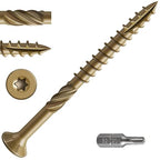 #10 * 3" Deck Screws, (137pcs) 2 lbs.Exterior Wood Screws, Rust Resistant epoxy Coated, Bronze, T25 Star Bit