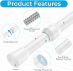 2 Pack Window Security Bars 15.7"-27.5" Adjustable Sliding Glass Door Lock Bars Window Stopper Safety Stick Lock Bars with Rubber Tips for Home, 2.2 cm in Diameter