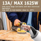 Indoor Outdoor Extension Cord 25 FT Waterproof, 16/3 Gauge Heavy Duty White Extension Cords, 13A 1625W SJTW Extension Cord with 3 Prong Grounded Plug, Great for Tools, Lights, UL Listed.