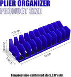 Plier Organizer, 4 Pack Pliers Organizer for Tools Cutters with Extendable Design & Non-Slip Rubber Base, 40 Slots Tool Box Drawer for Pliers, Wrenches, Screwdrivers,Blue