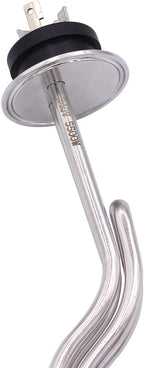 DERNORD 240V 5500W Tri-clamp Ripple Heating Element Stainless Steel Immersion Water Heater with 3-Wire Electrical Locking Plug (2 Inch Tri clamp)