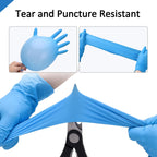 Schneider Nitrile Exam Gloves, Small, Box of 100, Heavy Duty Disposable Gloves, Textured, Latex Free, Food Safe, Industrial Gloves for Medical, Cleaning, Cooking, Blue