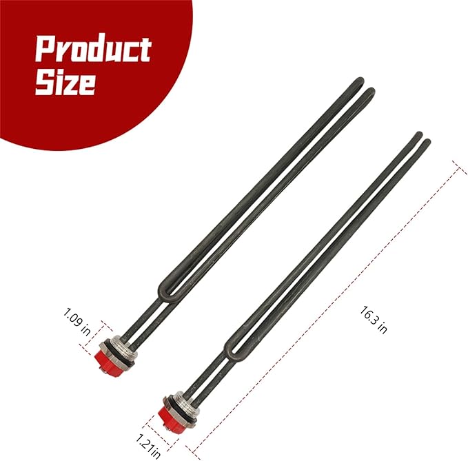 SP10869ML 240V 4500W Water Heater Element Fit for Rheem GE Ruud Heaters, Screw-In Resistor Element for 2NPH0613-0AO0 2NPH0811-0BB0 3PH2912-1AB0 3PH3003-1AA0